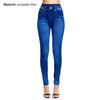 Imitation Jeans Leggings Printed Super Elastic Women High Waist Butt Lift Cropped Pants Streetwear