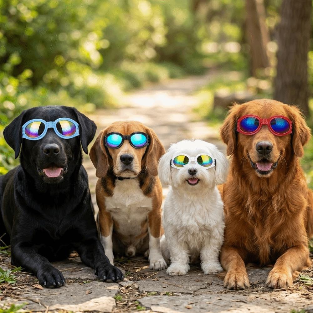 Wind Tough Dog Sun Goggles Foldable Structure Canine Goggles Pet Eyewear Summer Use