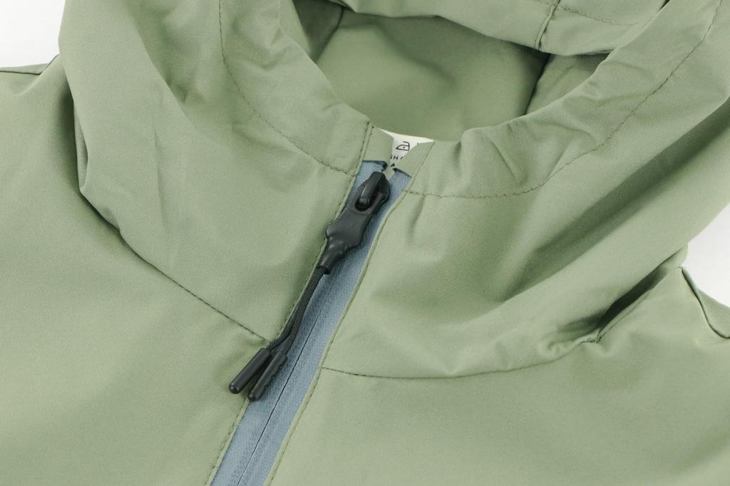 KISBINI Jacket for Boys and Girls with Mesh Perfect for Hiking and Size 100 Kids' Windproof, Cold-Resistant, Water-Repellent Lining, Training, Green,