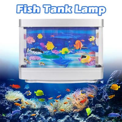Cu comutator Lampă pentru rezervor de pește artificială Acvariu Lumină decorativă de noapte Cadou de aniversare