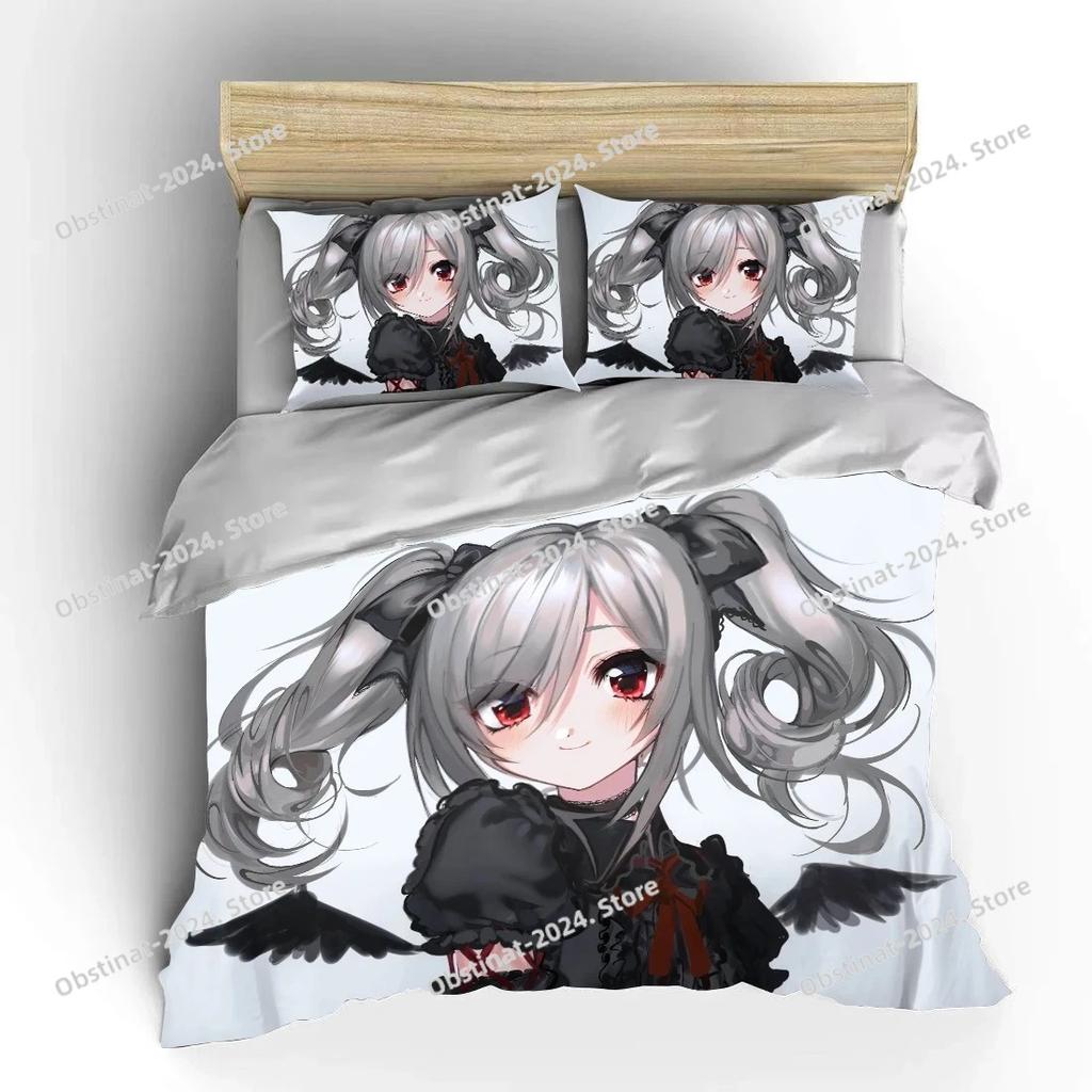 Japanese 3D Anime Moe Double Bed Duvet Cover Bed European Bedding Sets Home Textiles Luxury Pillow Cases Bedroom Bedding Sets