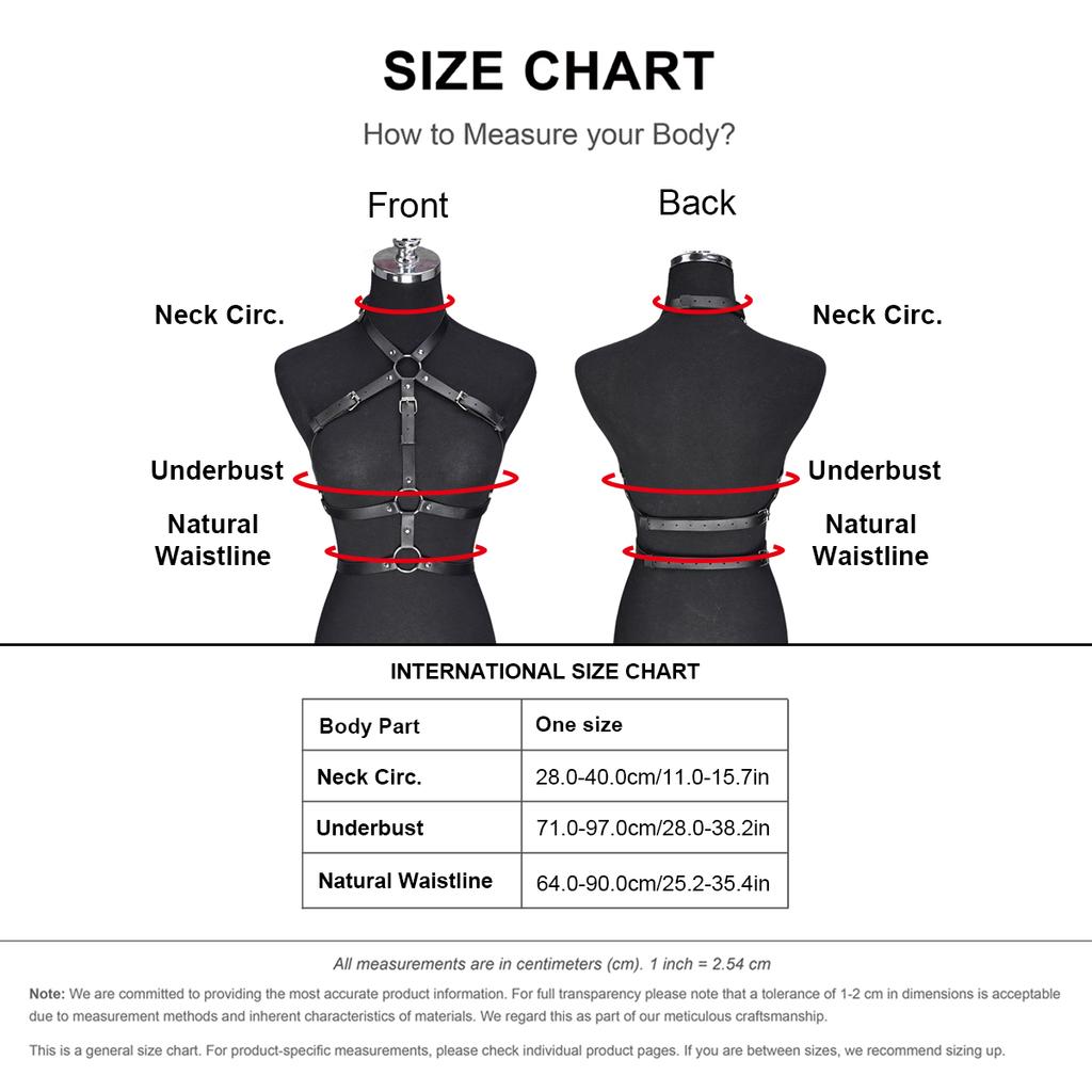 Gothic Punk Women's Leather Body Harness Adjustable Belt Rave Outfit Clubwear Costume