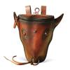 Thick Crazy Horse Leather Men Design Fashion Hook Bum Small Waist Bag Fanny Waist Belt Pack 6" Phone Pouch