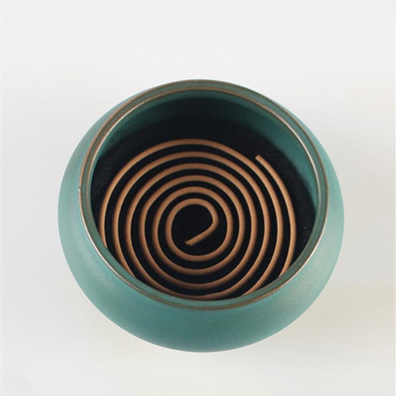 Coil Incense Burner Living Room Ceramic Incense Holder Home Decor Buddhist Teahouse Ornaments
