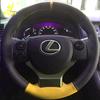 Car Steering Wheel Cover for Lexus Is 200t 250 300 350 F Sport RC 350 CT 200h / NX Carbon Fiber&Leather Steering Wheel Wrap