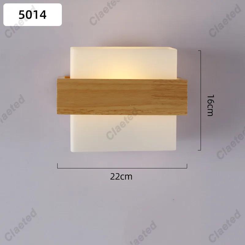12 Style Creative Solid Wood Wall Lamp Indoor Decor Lamp Bedroom Bedside Lamp European Living Room Corridor Aisle Staircase Lamp