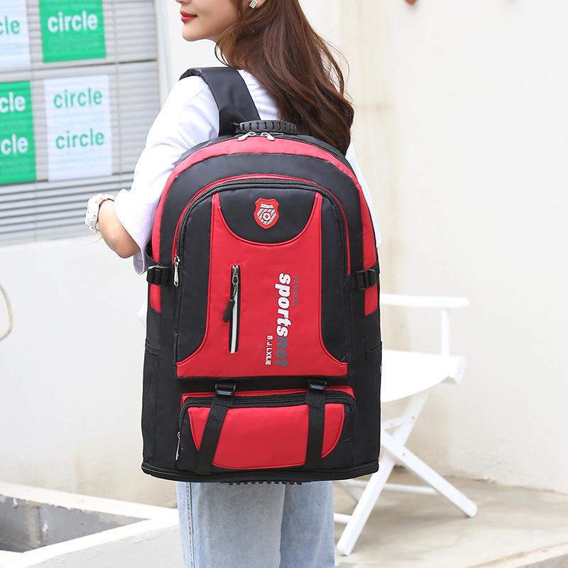 Unisex Super Large Capacity Double-Shoulder Bag Wear-Resistant Sports Outdoor Travel Mountaineering Luggage Backpack