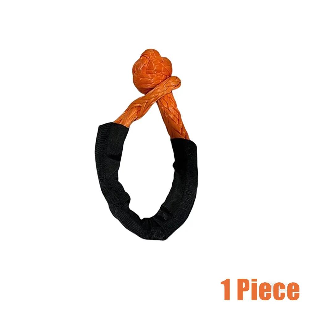1pc Auto Accessories Car Road Recovery Towing Ropes Protective Sleeve 38000 Lbs Synthetic Fiber Heavy Trailer Pull Strap Shackle