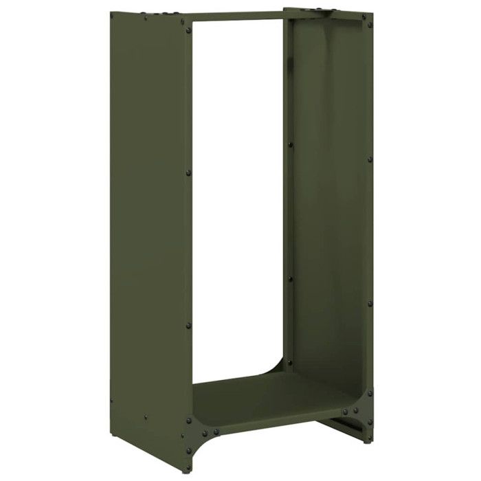 VidaXL Portant de bois chauffage vert olive 40x30x80 cm 864234