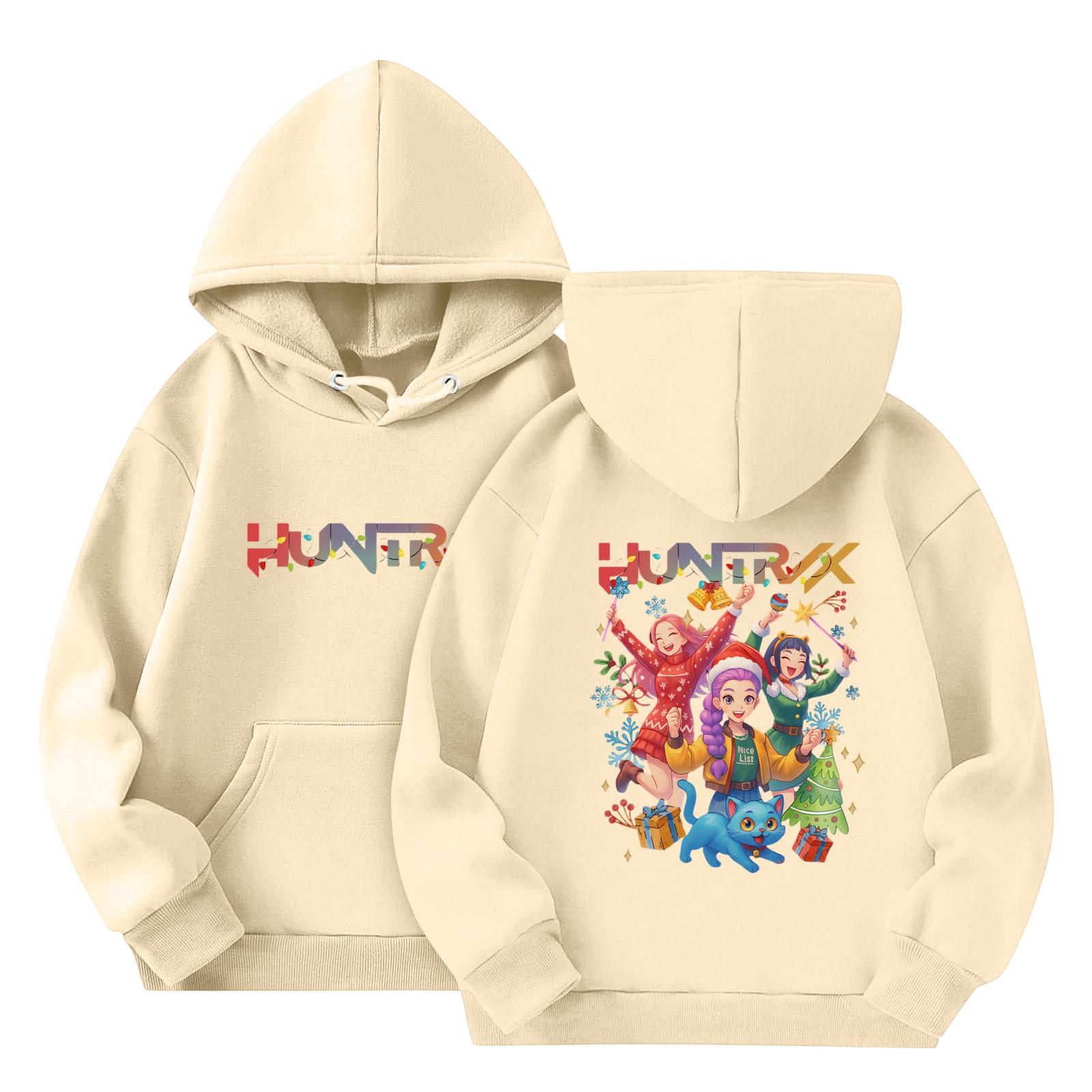 

Світшоти для дівчаток-підлітків Толстовки з довгим рукавом Пуловер на зав’язках Милий великий худі 110 бежевий