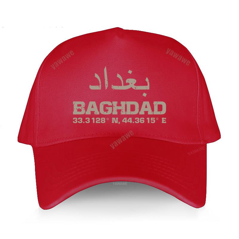Baseball caps Unisexs original brand short visor hat Baghdad Iraq Coordinates Arabic Unisex Snapback hats luxury Womens cap Adjustable& 8Y