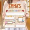 First Day of School Board Dry Erase Board Reusable Wooden First Day