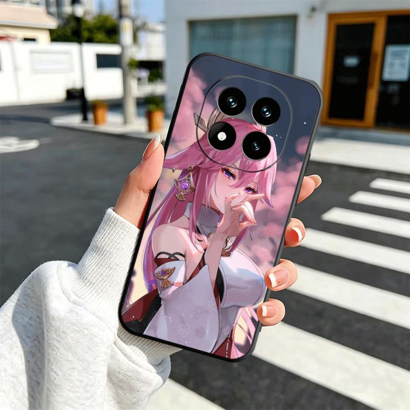 Genshin Impact Yae Miko Soft Phone Case for Xiaomi Redmi Note 12 13 14 15 Pro Plus 11 12S 11S 11T 10 4G Black Cover Back Shell