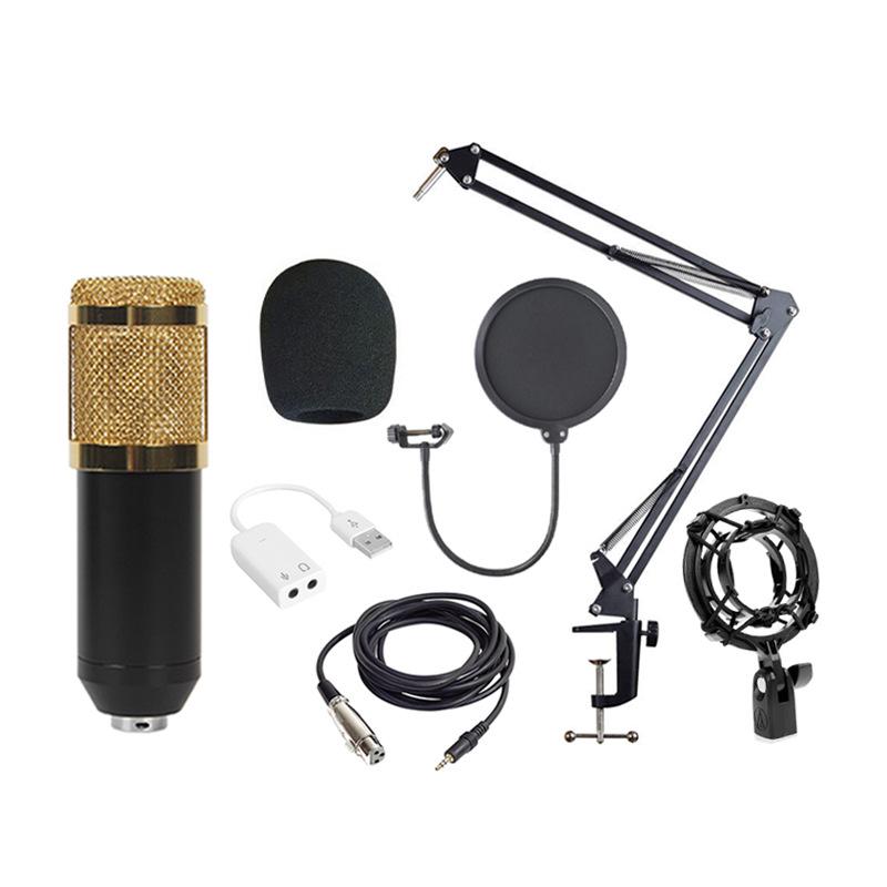 BM800 Condenser Microphone Set: Large Diaphragm, Streaming Stand, and Recording Equipment