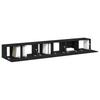 TV Cabinet Set 3 pcs Black Oak Effect 80 x 30 x 30 cm