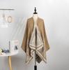 Warm Cold Shawl Cape Women Outdoor Camping Warm Outside Blanket Imitation Cashmere Double-Sided Shawl