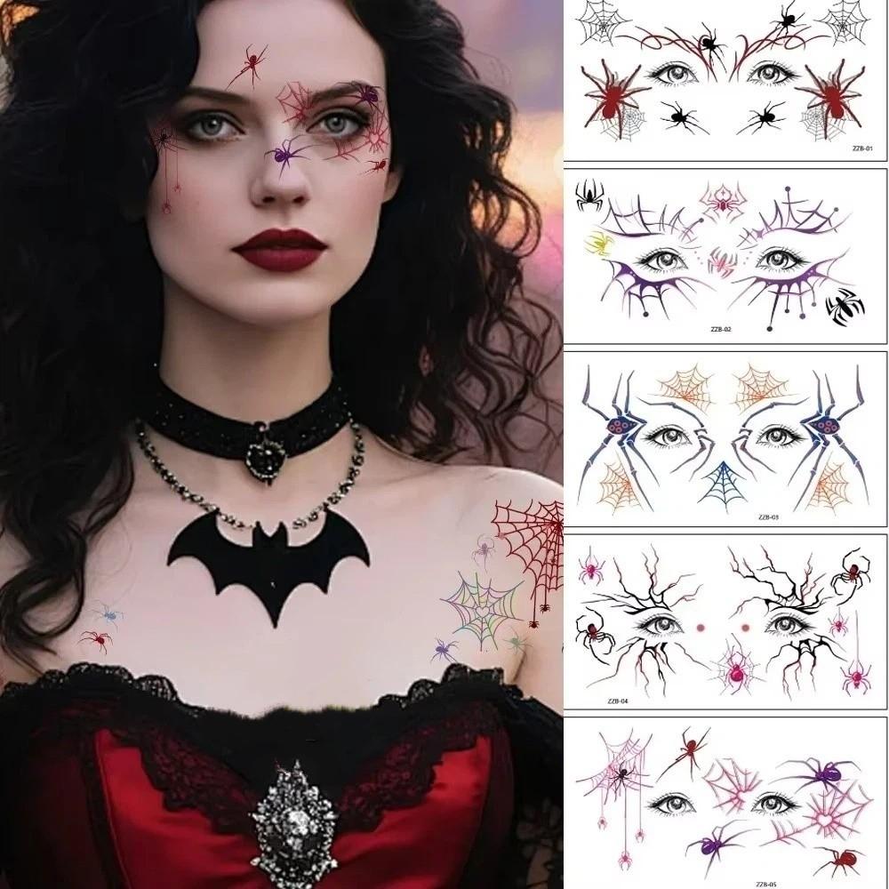 10 Pcs Waterproof Halloween Face Tattoo Realistic Temporary Tattoo Stickers  Halloween Party