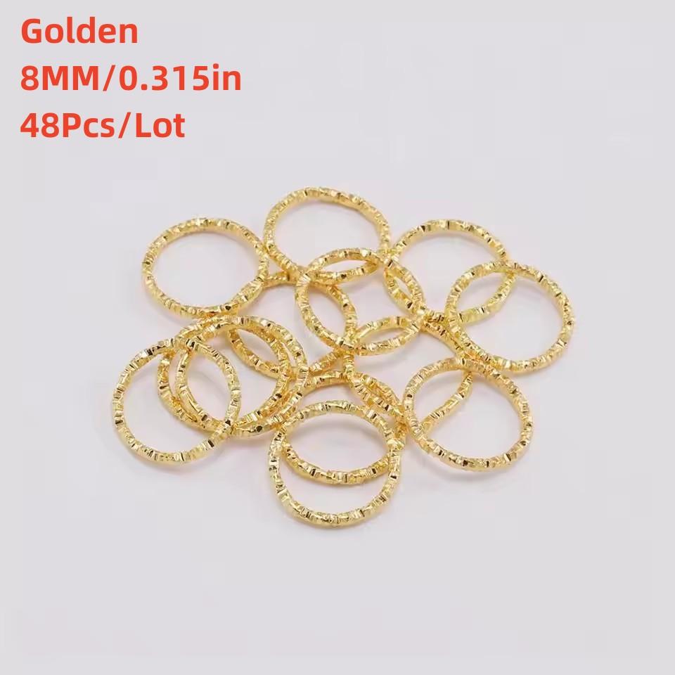 48Pcs/Lot 8-20mm Round Jump Rings Twisted Open Split Rings jump rings Connector For Jewelry Makings Findings Supplies DIY