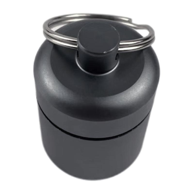 Keychain for Pill Holder Portable Aluminum Alloy Waterproof for Pill Box Mini for Pill for Case for Outdoor Travel for P