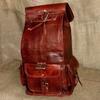 Leather Backpack Vintage Rucksack Genuine Men's Brown Travel Bag