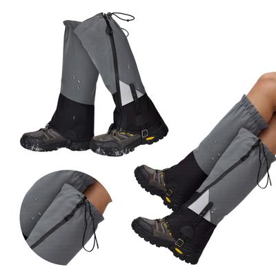 2pcs Hiking Leg Gaiter (Shoes Not Included) Hook Loop Design Winter Tourist Snow Foot Cover Leg Cover for Hiking Boots and Shoes