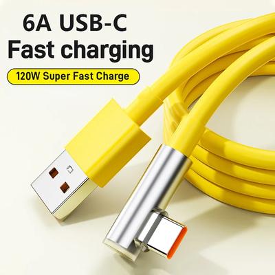 6A Typ C Winkel Datenkabel 120W Superschnellladung 90° Grad Für Xiaomi 15 14 Ultra Redmi Schnellladekabel Telefonzubehör