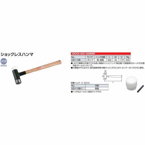 Kyoto Tool (KTC) Shockless Hammer UD1-10B