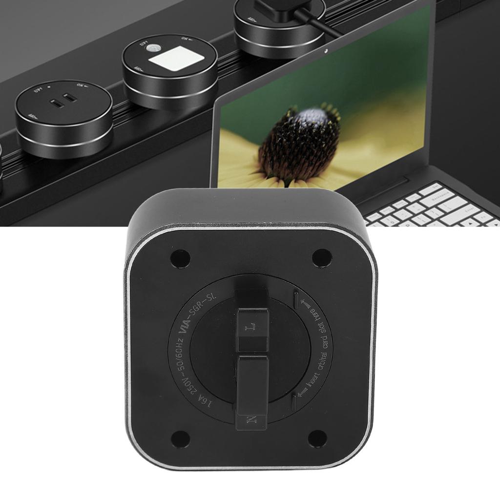 Square Track Adapter Multifunctional Cordless Power Extension Outlet Surface Mounting 250V 16A