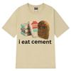 ZX Tee I Eat Cement Funny Chicken Nugget Meme T-shirt  Women  Casual Oversized T-shirts Harajuku Oversized T Shirts Streetwear