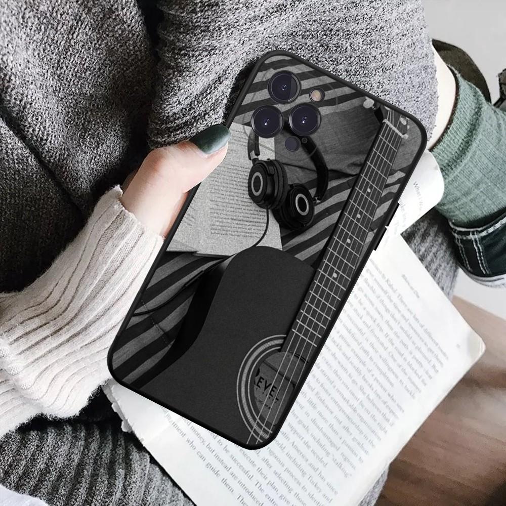 Music Instrument Guitar Piano Phone Case For IPhone 16 15 8 7 6 6S Plus X SE XR XS 14 11 12 13 Mini Pro Max Mobile Case