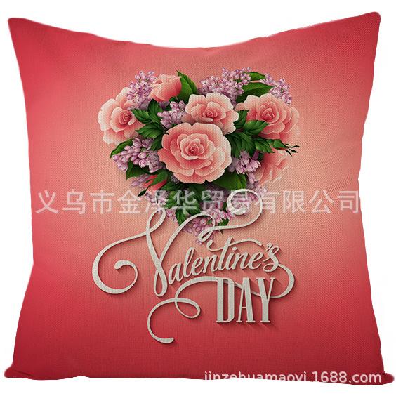 

Наволочка для дома День святого Валентина Серия с красным принтом в виде сердца Полиэстеровая наволочка Чехол для подушки 45 * 45Cm (excluding pillow core)