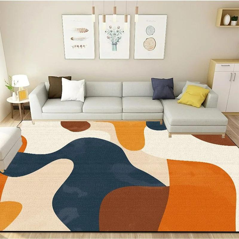 

Сучасна Простота Килим для Вітальні Нековзний Абстрактні Килими для Спальні Дитячий Ігровий Килимок для Повзання Миючий Декор для Зони Кавового Столика 40x60cm