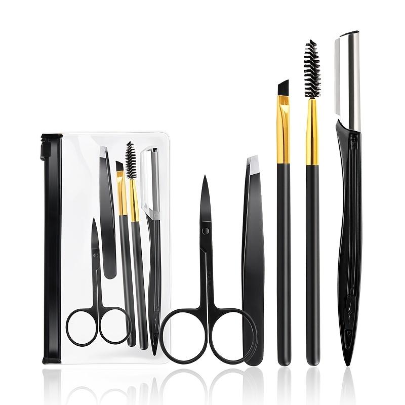 3/4/5/11/12pcs Eyebrow Trimmer Set Scissors Tweezers Eyebrow Razor Scraping Eyebrow Comb Razor Eyebrow Clip Makeup Tools