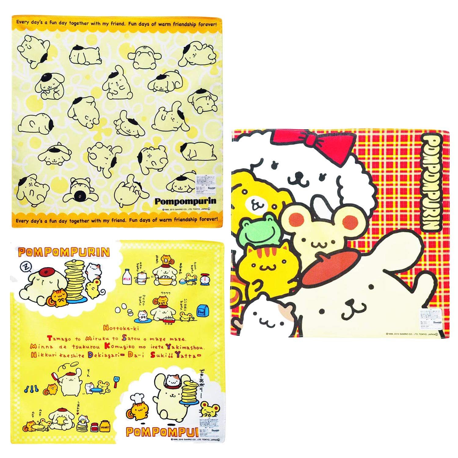 

Набор из 3 платков Pom Pom Purin для девочек Sanrio