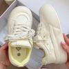 Chic Soft Cute Big Head Small Print Bread Shoes 22 Autumn Campus Style Platform Student Small White Board Shoes Sports Shoes