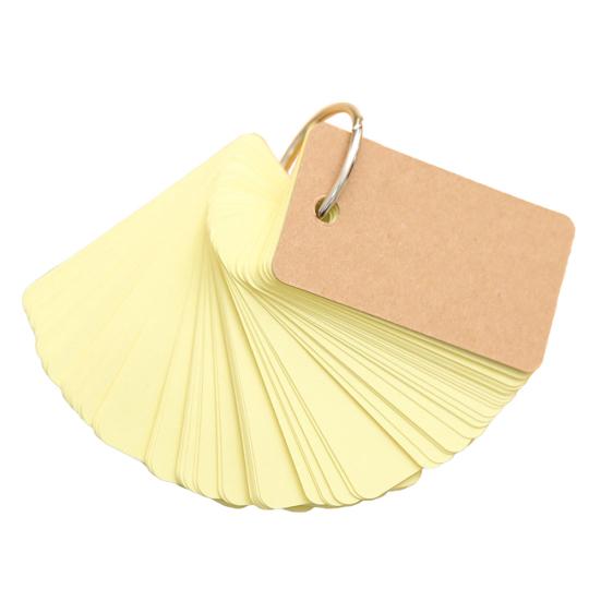 1Pc 230 Sheets Binder Memo Pad Ring Kraft Paper Sticky Notes School Stationery