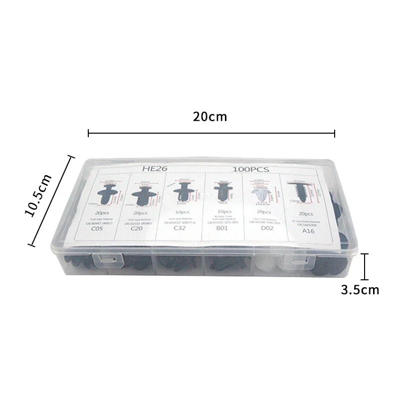 Auto Fastener Clip Mixed Car Body Push Retainer Pin Rivet Bumper Door Trim Panel Fastener Kit Car Clips Box or Bag Packaging