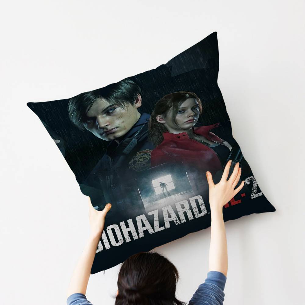 Resident Leon Kennedy E-Evil Kissenbezug Auto Überwurfskissenbezug für Sofa Auto Weihnachtsgeschenk 40x40cm 45x45cm