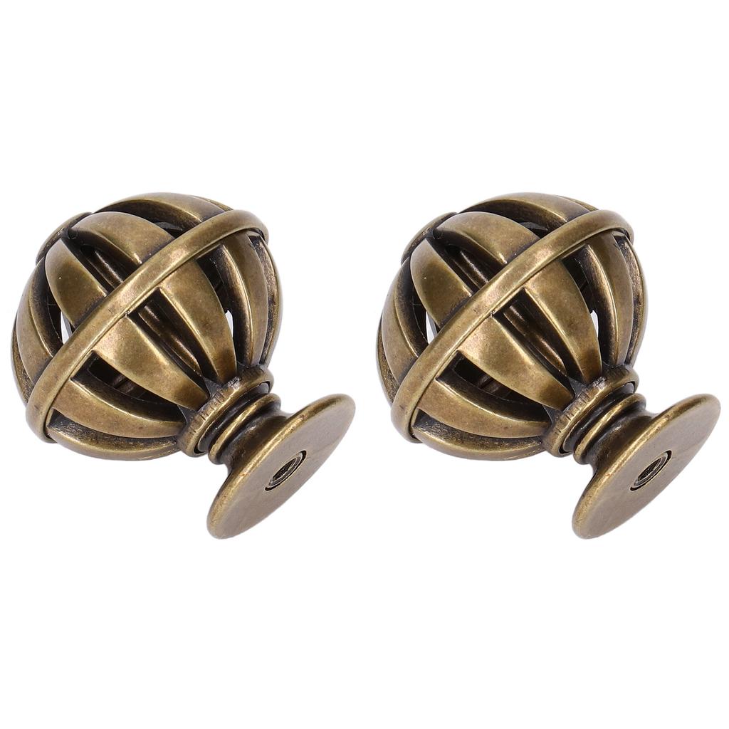 2Set Cabinet Knob Birdcage Hollow Closet Drawer Knob Zinc Alloy Wardrobe Knob for Home Decoration366 Birdcage Bronze