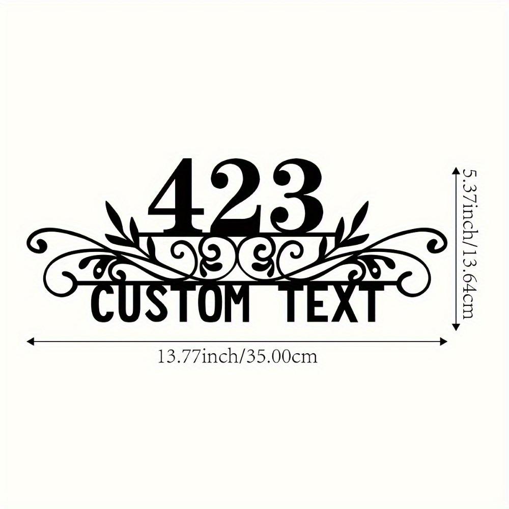 

Customizable Metal Wall Art House Number Plaque Family Name Sign Entrance Decor Housewarming Gift TYDZ003100