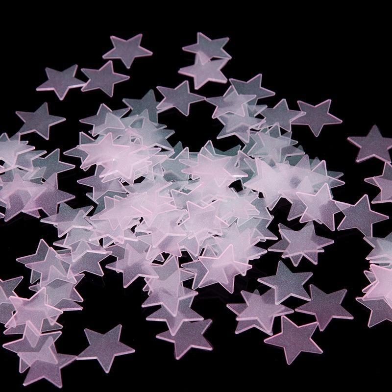Glow In The Dark 3d Stereo Self Adhesive Luminous Plastic Star Wall Stickers