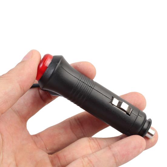 Car Motorcycle Cigarette Supply Adapter Lighter Power Cable Plug Switch Button