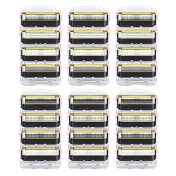 

Living Max Level Gillette Compatible Razor Blade Fusion ProShield 6 Pack Set Total of 24 pieces ,Korean razor blade