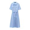 European & American Spring 2025 French Waist-Cinching Slimming Goddess Shirt Dress