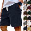 Men Corduroy Shorts with Adjustable Drawstring Waist Relaxed Fit Breathable Summer Casual Shorts for Everyday Wear