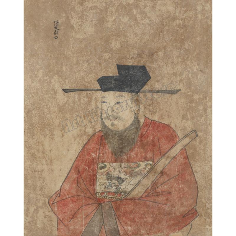 Vintage Chinesische Kaiser in traditioneller Tracht Asiatisches Porträt Poster Leinwandgemälde Wandkunst Bilder Heiminnendekor Geschenk