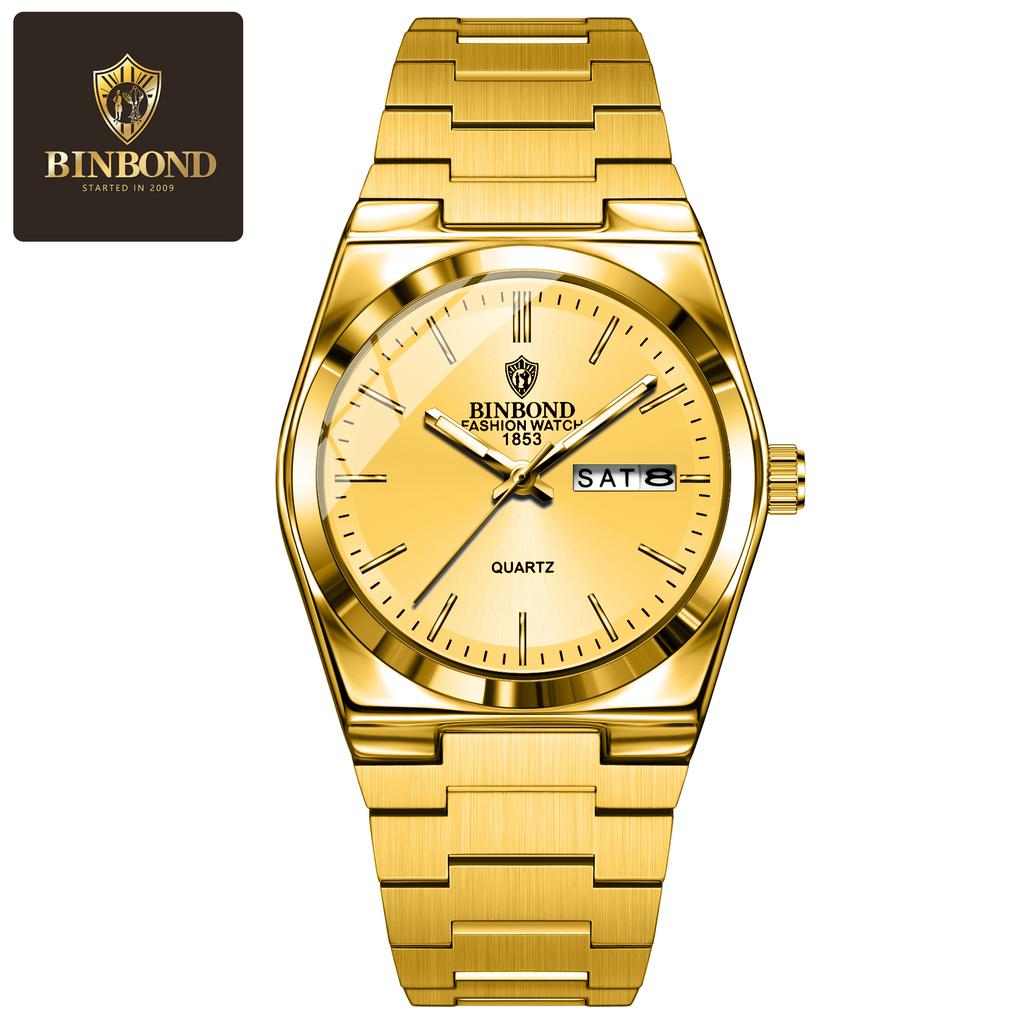 Luxury Business Quartz Men Wristwatch Waterproof Luminous Date Week Male Watch Stainless Steel Women Watches