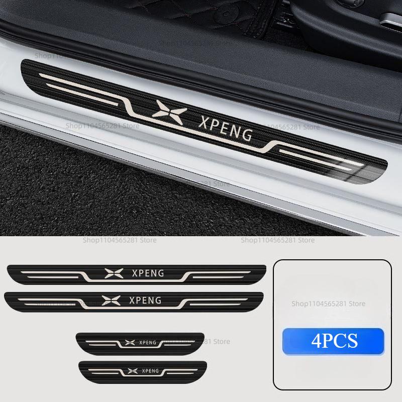 For Xpeng G9 G6  Car Door Sill Protector Scuff Plate Accessories Pedal Styling Stickers Auto Threshold Cover Parts