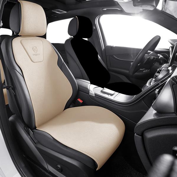 Karcle Coprisedili Auto in Pelle Nappa Set Completo Coprisedili in Pelle Double Face Protezione Sedile Auto Traspirante Antiscivolo Sedile Auto
