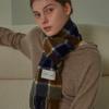 White Project SMALL PATTERN VIRGIN WOOL MUFFLER [4COLOR]